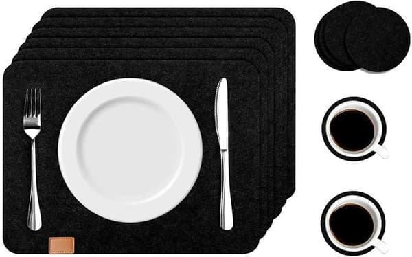 12-delars Filt Placemat Set - Stilfull och Praktisk Matplats
