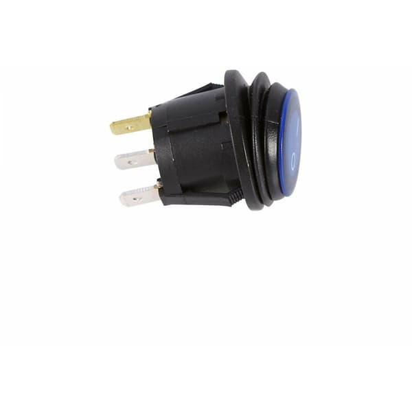 Stor vippebryter, 12V LED-punktlys bilbåt rund vipp PÅ/AV SPST-bryter blå