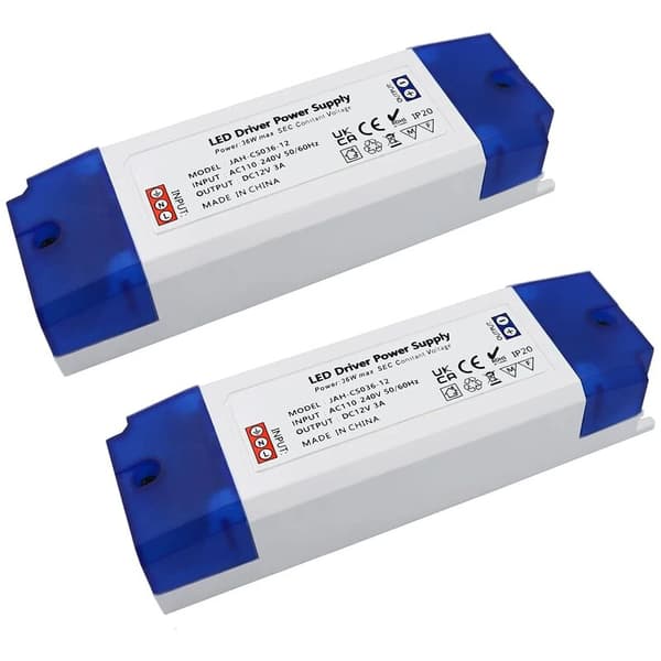 12V LED Transformer 230V til 12V, 0-36W Konstant Spænding til LED Strip Belysning