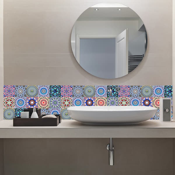 20 ark (15 x 15 cm) Mandala Veggdekor - PVC - Vanntett (stil 6)
