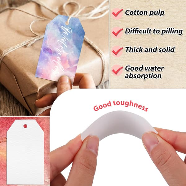 50 sett akvarell gavelapper Håndlaget DIY Blank -