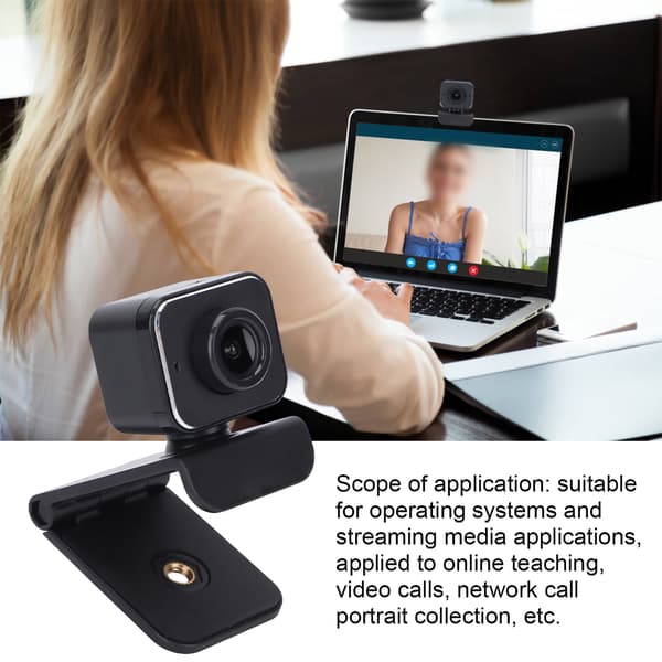 Computer Camera 1080P HD Adjustable Rotatable Autofocusing Four-Layer Lens Built-in Sensitive Microphone Webcam