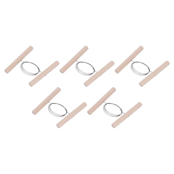 5 Pcs Wire Clay Cutter with Wooden Handle Steel Wire Ceramic Cutting Tool for Sculpture Craft