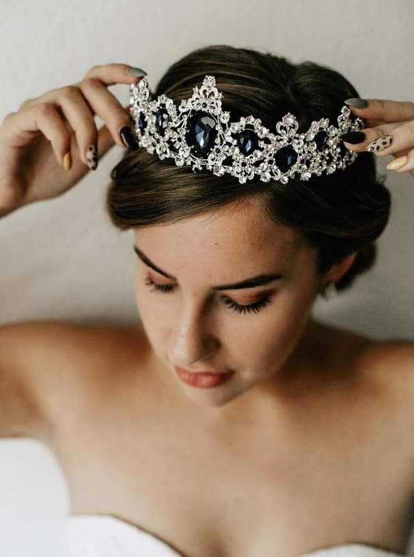 Kristall bryllupskrone Tiara Prinsesse Tiara Brudehår