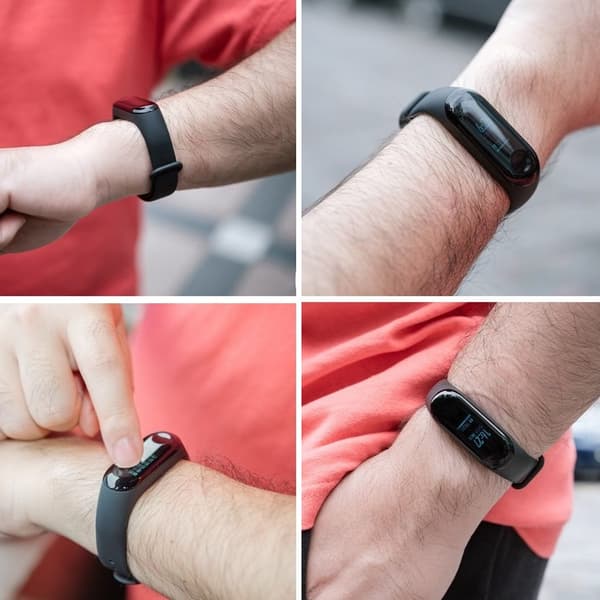Xiaomi Mi Band 3/4 -silikoniranneke, musta
