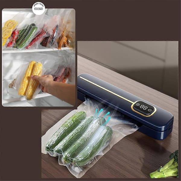 Household Vacuum Sealer Kitchen Food Compression Vacuum Machine Fully Automatic B EU Plug