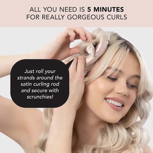 Kitsch Heatless Curls - Satin-Covered Heatless Curls For Overnight Curls ZD B2 Black