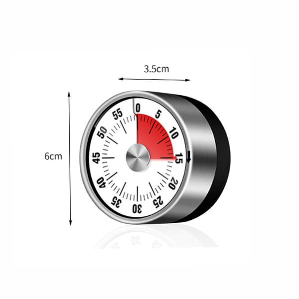Magnetisk mekanisk kjøkkentimer - Nedtellingstimer 60 minutter Visuell