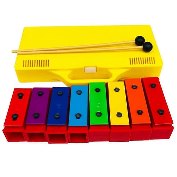 8 Tone Chromatic Xylophone Glockenspiel Resonator With Yellow Case