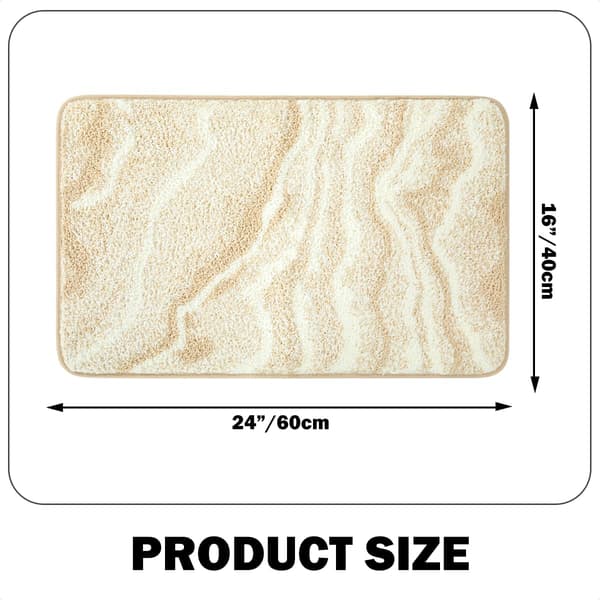 Premium bademåtte, ultraabsorberende, skridsikker, tyk, blød og holdbar, velegnet til badeværelset, 40 x 60 cm