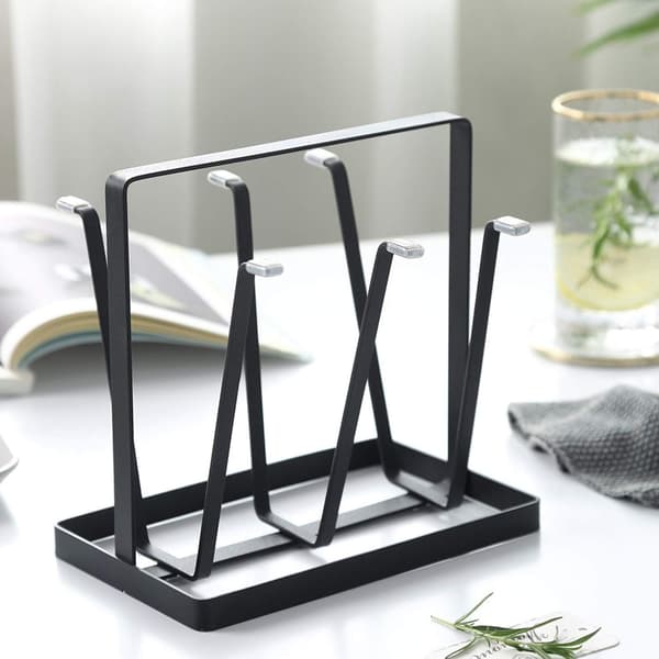 Metallbestikkavløp, svart, koppholder, rustfri, for krystall