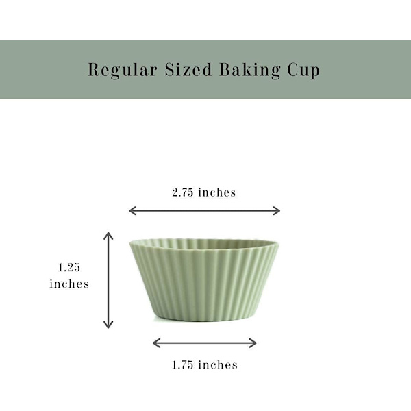 Reusable Silicone Baking Cups - 24 Pack | Non-Toxic | BPA Free