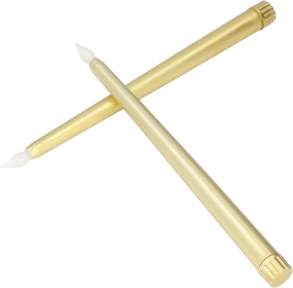2-pak flammeløse LED-lys (helt guld), LED-kronelys, batteridrevne, dekorative LED-lamper til fester, bryllupper