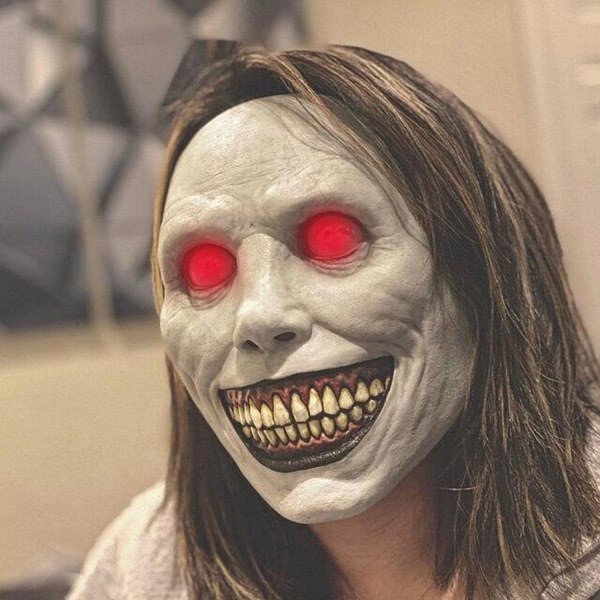 Halloween Mask Halloween Skelett Ansiktsmasker För Vuxna Latex Ansiktsmask White (Glowing) 22x18x7cm