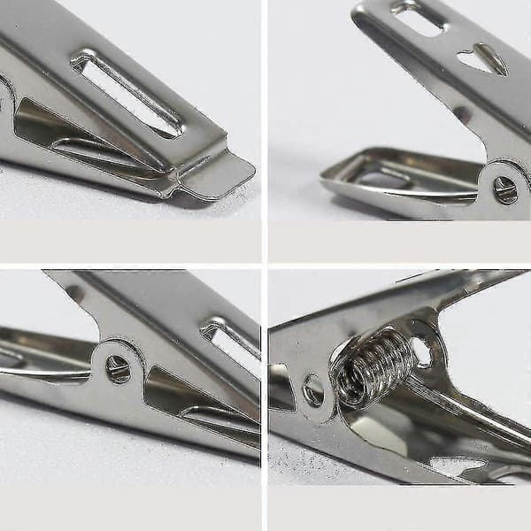 Stainless Steel Clothes Pegs 60pcs Windproof and Rustproof in Stainless Steel