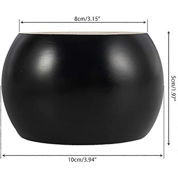 4 stk. Møbelben Træ 50 mm Højde Sofaben Eukalyptus Runde Bulle Møbelfødder Erstatningsben til Sofa Seng Lænestol Skab (Sort)_Kvalitet