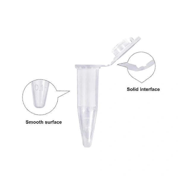 500 st PCR-rör med platt lock, 1,5 ml mikrocentrifugrör, PCR-reaktionsrör - Bra