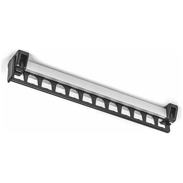 Extendable wardrobe rail, sliding clothes hanger, hanger for 12 hangers, 312 mm length, 2-pack