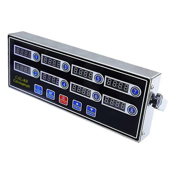 8-kanals kommerciel digital køkkentimer, beregningstimer i rustfrit stål med alarm, ur