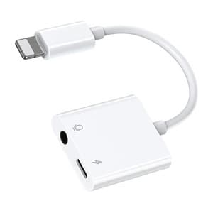 Lydadapter Lightning / 3,5 mm Joyroom S - Y105 (hvit)