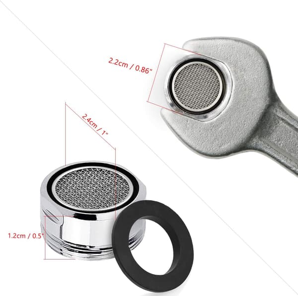 Silver (O.D. 24MM) - Set med tre ventilmunstycken, köksventilmunstycken