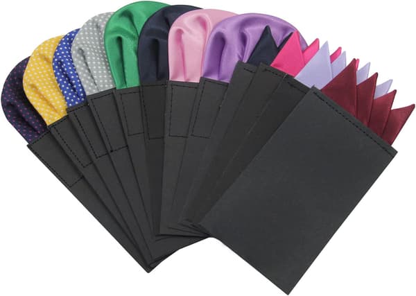 Förvikta Näsdukar för Män, Maskulina Polyester Kostym Näsdukar Hankies Bröllopsfest 12st-blandade 3 Stilar - 12pcs-mixed 3 Style