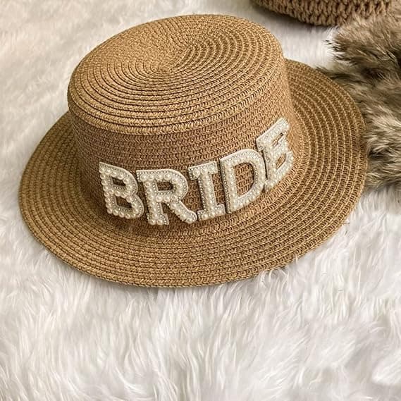 Brud Bröllop Solhatt Bred Brätte Brudmöhippa Present
