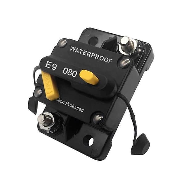 80A effektbryter doble batterier manuell tilbakestilling IP67 vanntett 12V 24V sikring [DB]