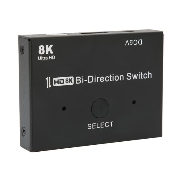 HD Multimedia Interface Switch 48 Gbps 2x1/1x2 Bidirectional Splitter Supports 8K 60Hz/30Hz 4K 120Hz/60Hz