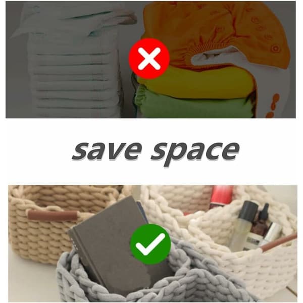 Rektangulär Naturlig Dekorativ Förvaringskorg i Bomullsrep Organizer Väska Babyrum Sovrum Vardagsrum Vit Liten