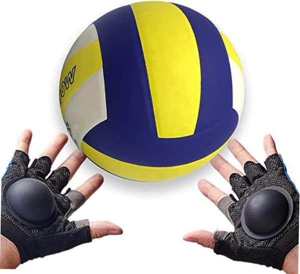 Volleyball træningshandsker af mikrofiber, håndformskorrektion, robuste pasningshandsker til ungdoms- og professionel sættræning, sort