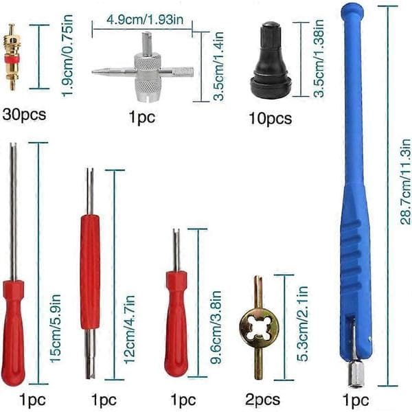 47 PCS TR412 Valve Stem Puller Tool Kit - Ideal for Car, Truck, Motorcycle Tires