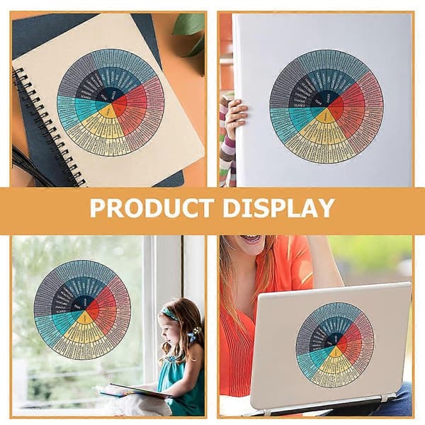 Decorative Emotion Wheel Sticker Self-Adhesive Emotion Wheel Sticker Unique Tablet Sticker