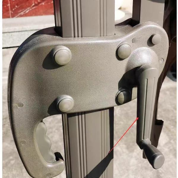 Utomhus Parasoll Vevaxelmontering Innergård Picknick Parasolldelar Svart Grå Längd 14cm Grå Längd 14cm