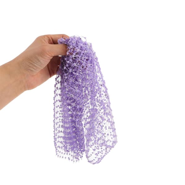 Lilla net hårnet med rhinsten til kvinder universel pasform af polyester letvægts til rene musikfestivaler og diskobegivenheder -