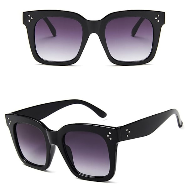 Stylish High Quality Polarized Sunglasses Svart Gradient Grå