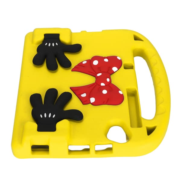 Kids Tablet Case for TAB M10 for Galaxy TAB S6 for MatePad Precise Cutout Adjustable Angle Non-Toxic Cartoon Tablet Case Yellow