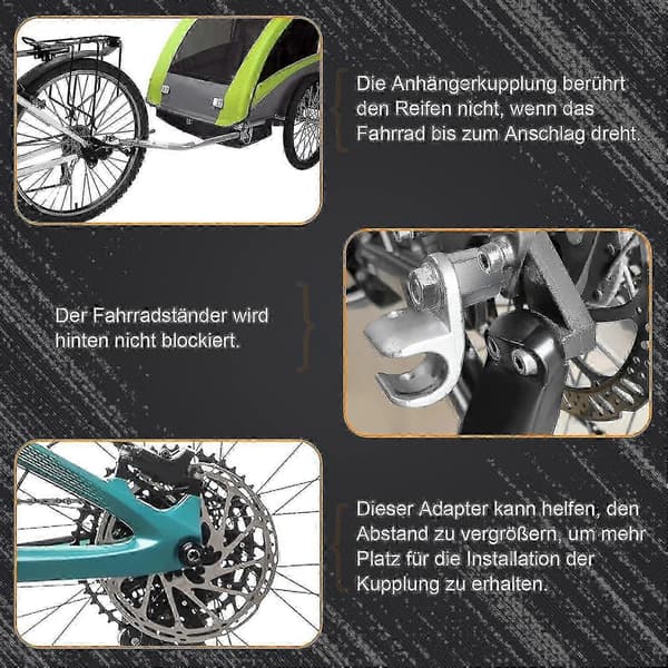 Cykelvagnskopplingsadapter - Universal 12 mm axelpassning