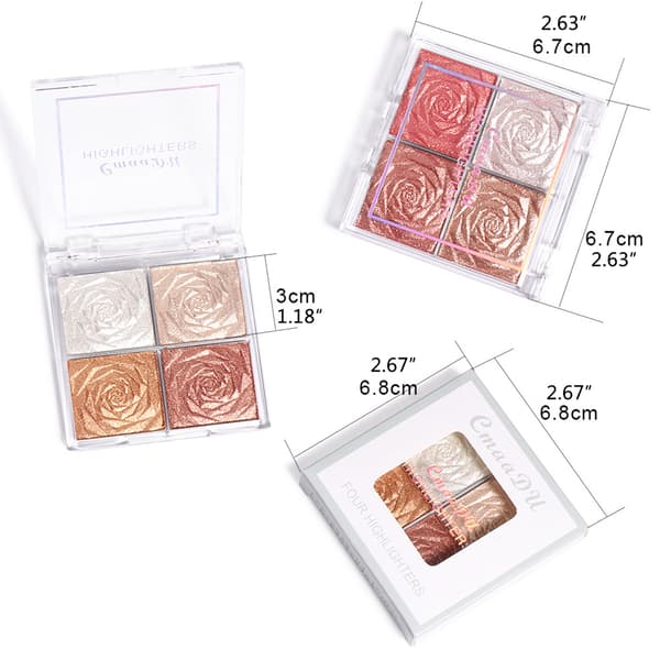 Professional Face Highlighter Makeup Face Powder Waterproof Pigment Powder Palette