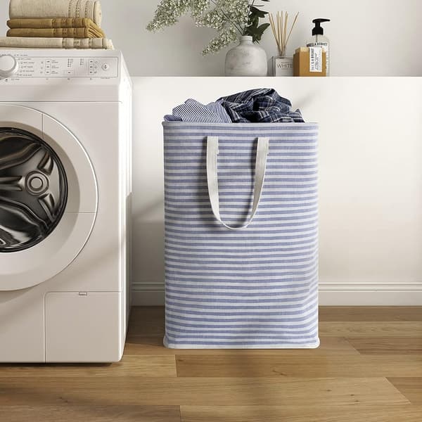 Laundry basket for convenient storage, durable material and easy-to-carry long handle, freestanding laundry basket offers stability, waterproof laundry