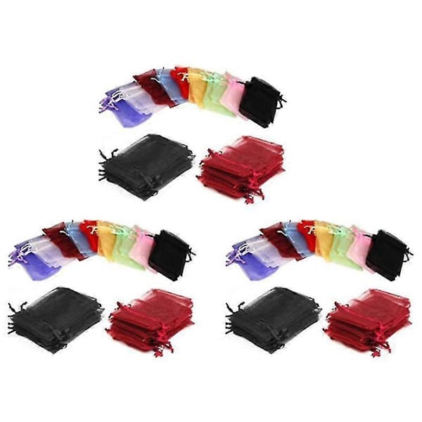 324 Pcs Drawstring Organza Jewelry Pouches