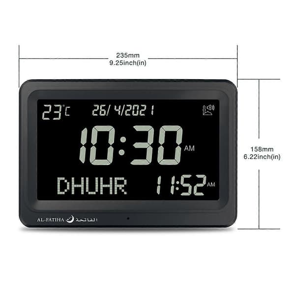 Azan Clock Automatic Worldwide Digital 8 Azan Prayer Call Islamic Wall and Table Clock