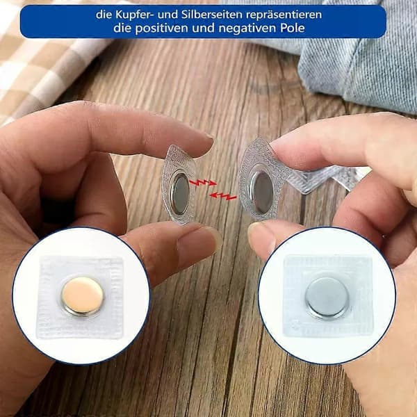 Magneter for søm, 20 par usynlige magnetknapper, skjulte syknapper