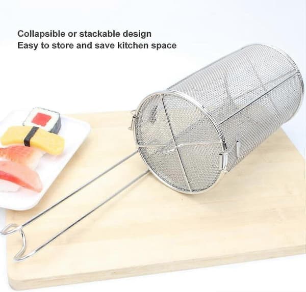 Large Capacity Stainless Steel Spice Strainer with Telescopic Handle for Cooking (FMY)