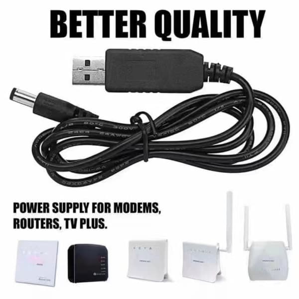 USB til DC 5V 9V 12V Adapter Konverterkabel USB til 8 stk. DC-stik til Router Mini Ventilator Højttaler WIFI Opladningsbank Tilslutning