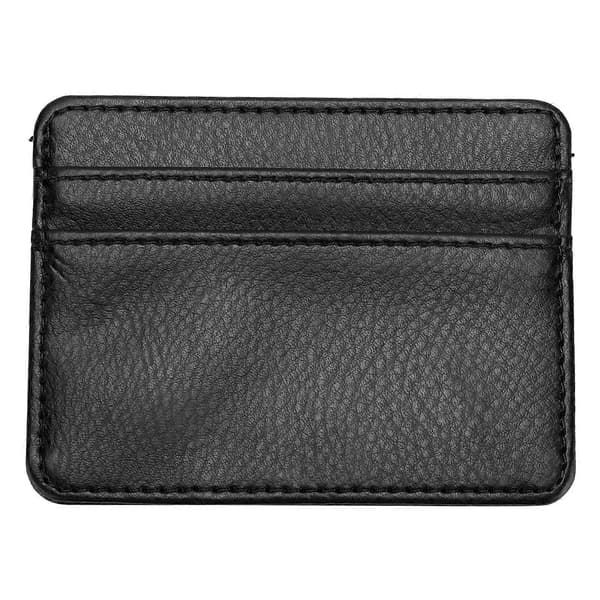 Card Holder Durable Practical PU Protective Case Credit Card Holder for Man Woman Black