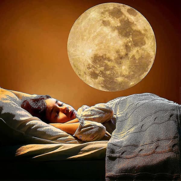 Moon Lamp Projector Night Light, 360° Rotatable Moon Lamp USB Powered Lighting, Romantic Atmosphere Lamp For Selfie Background Bedroom Decor