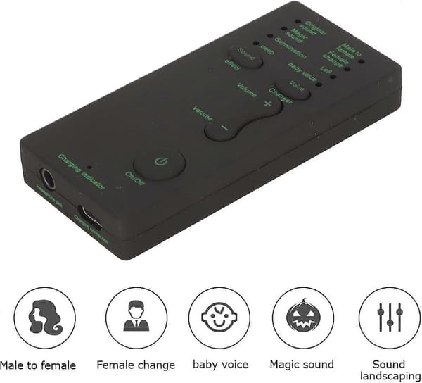Stemmeendrer for PS4 Xbox Konsoll PC Telefon Nettbrett 7 Lydendringer