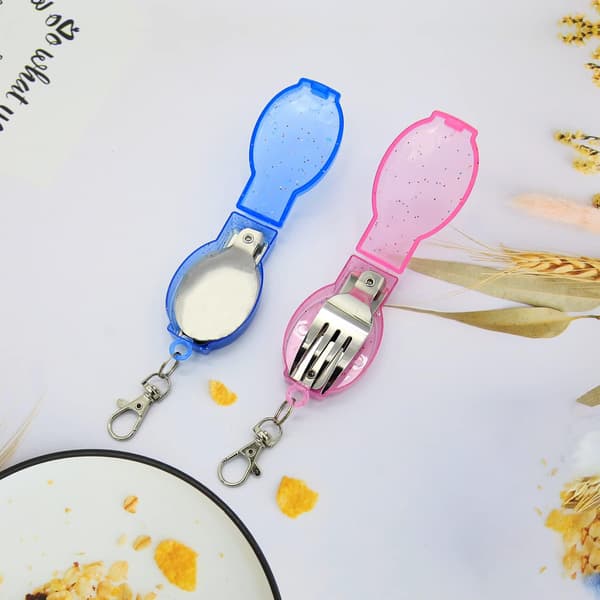 Folding Fork Set, Portable Travel Cutlery with Case - Compact Tableware for Camping, Picnics & Outdoor Dining