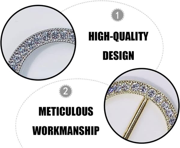 4-pack Strass T-shirt Clips Mode Halsduksklämma Ring Elegant Halsduk Midjespänne